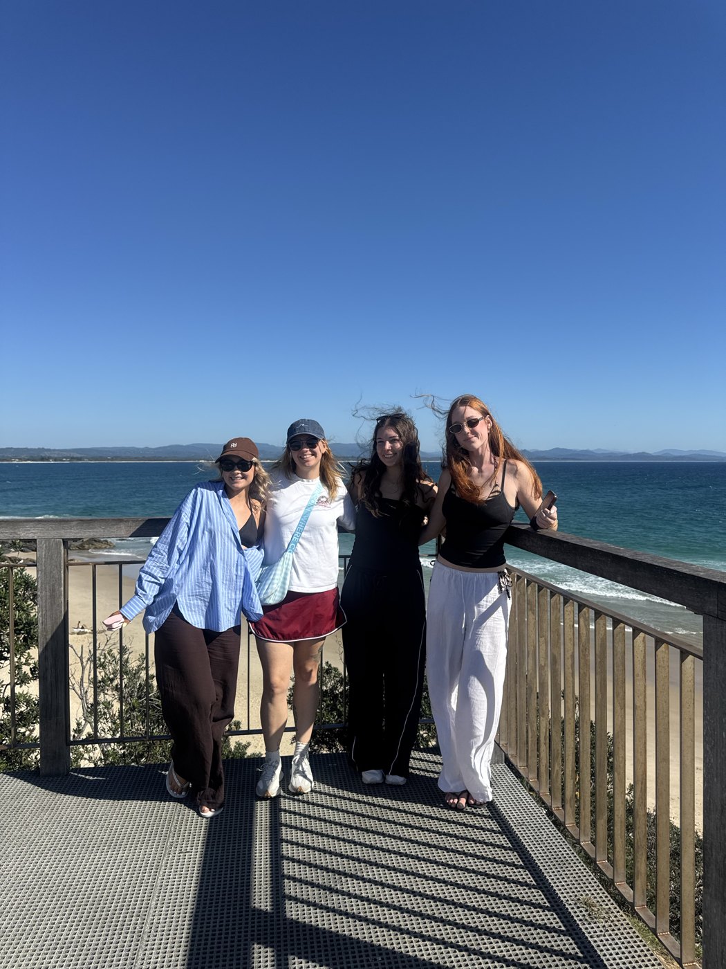 Some of our team together on the coast.